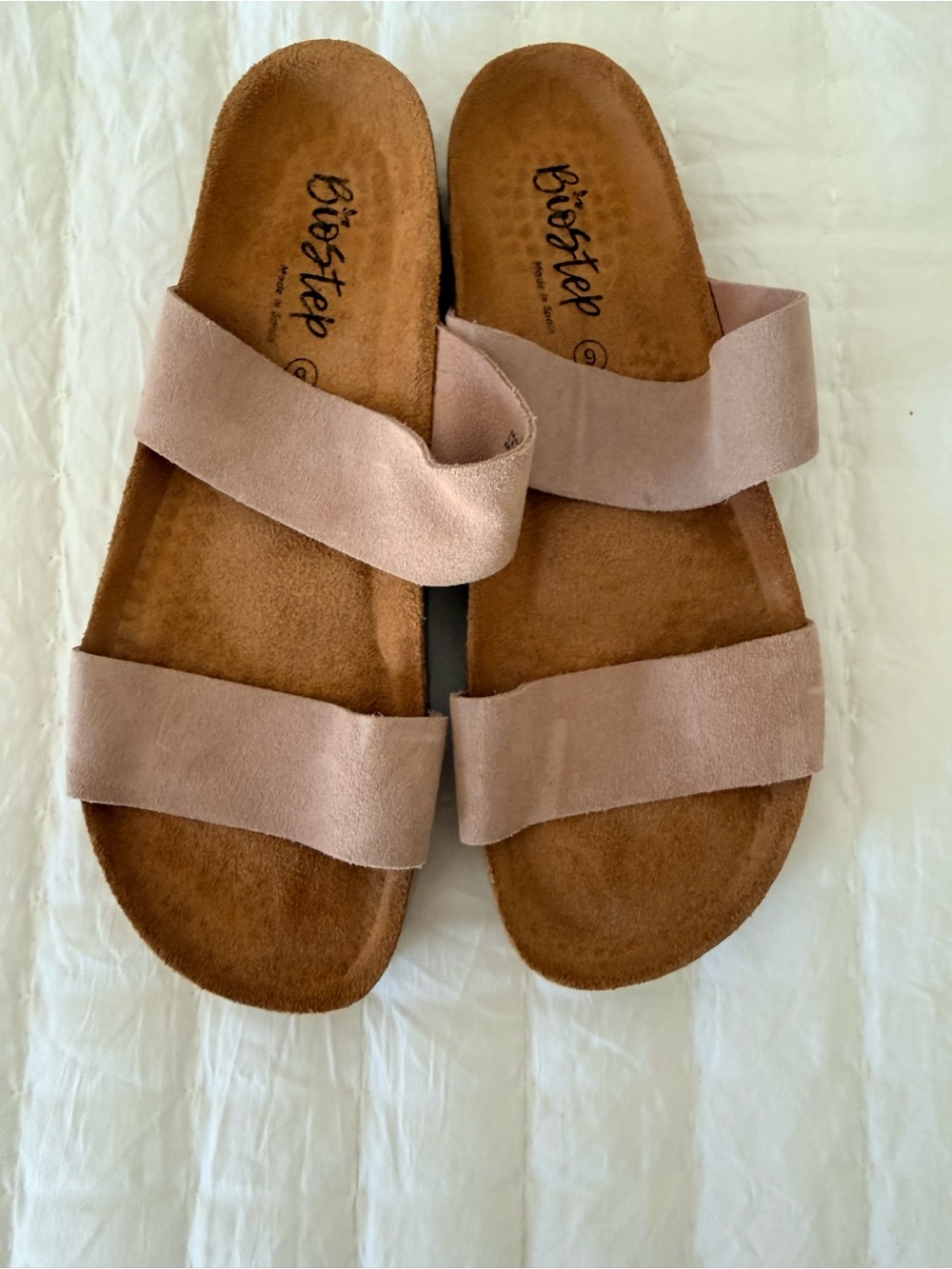 Women's Blush Double-Strap Slide Sandals by Bigstep